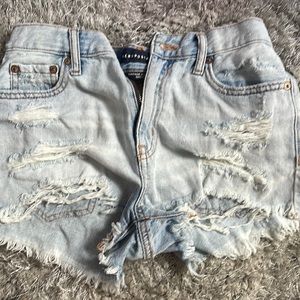 Selling Aeropostale Jean shorts never worn. They were too big. Blue washed.